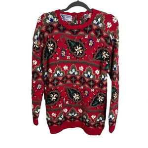 Signatures by Northern Isles Hand Knit Cottagecore Grandmacore Sweater Large